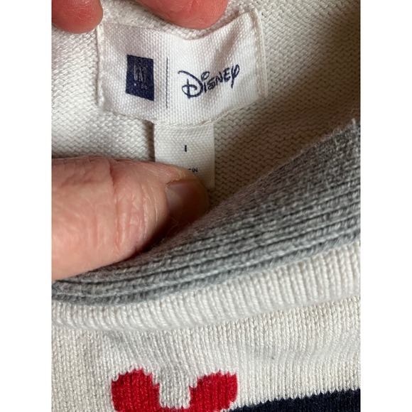 GAP Disney Mickey Mouse Striped Long Sleeve Sweater Dress Girls Size L 10 11 12 - Picture 3 of 7